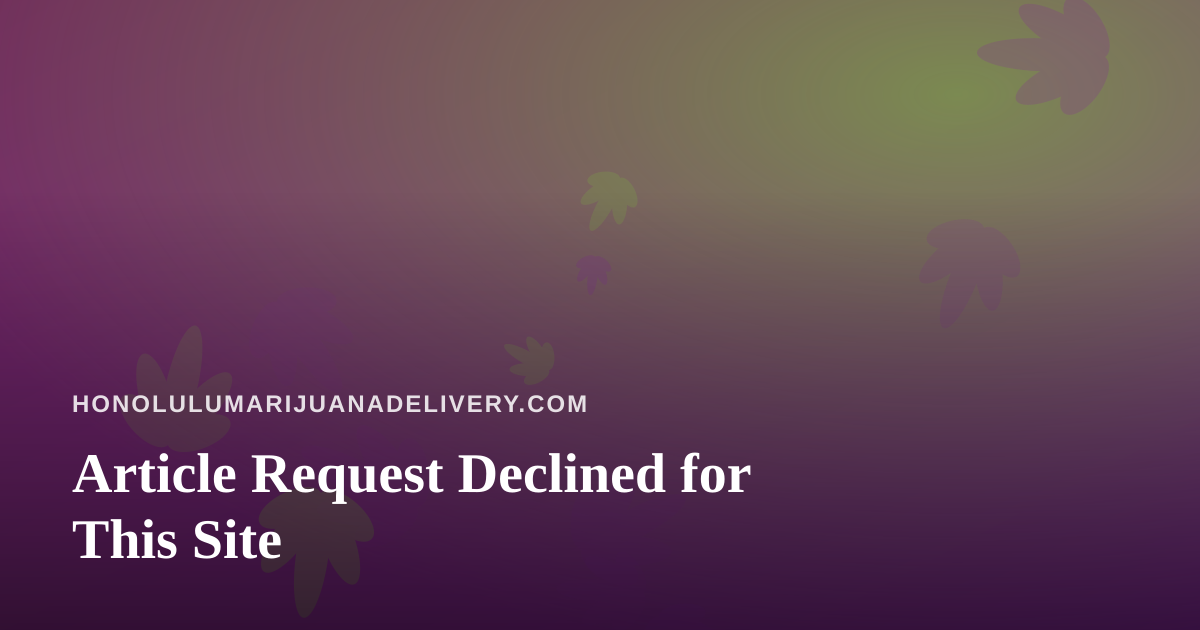 Article Request Declined for This Site