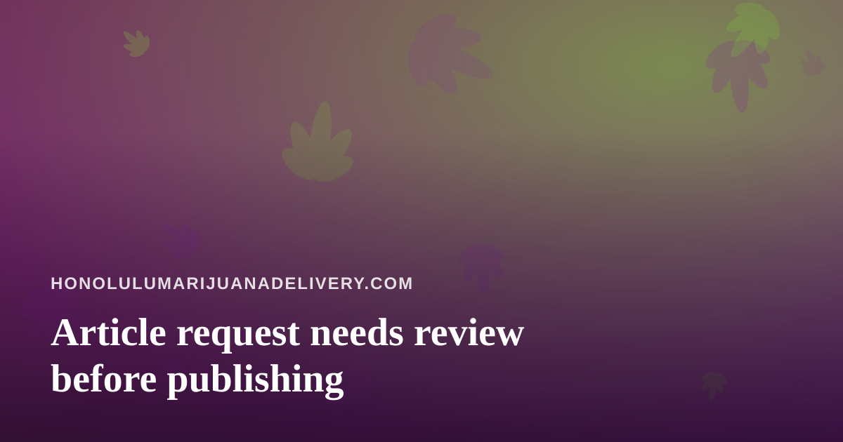 Article request needs review before publishing